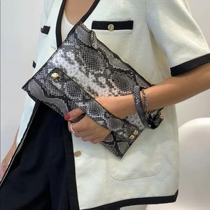 Snake Print Clutch